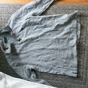 Ralph Lauren Light Gray Quarter Zip-Up Sweater